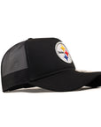 Pittsburgh Steelers Black Team Color 9Forty A-Frame Foam Trucker Snapback