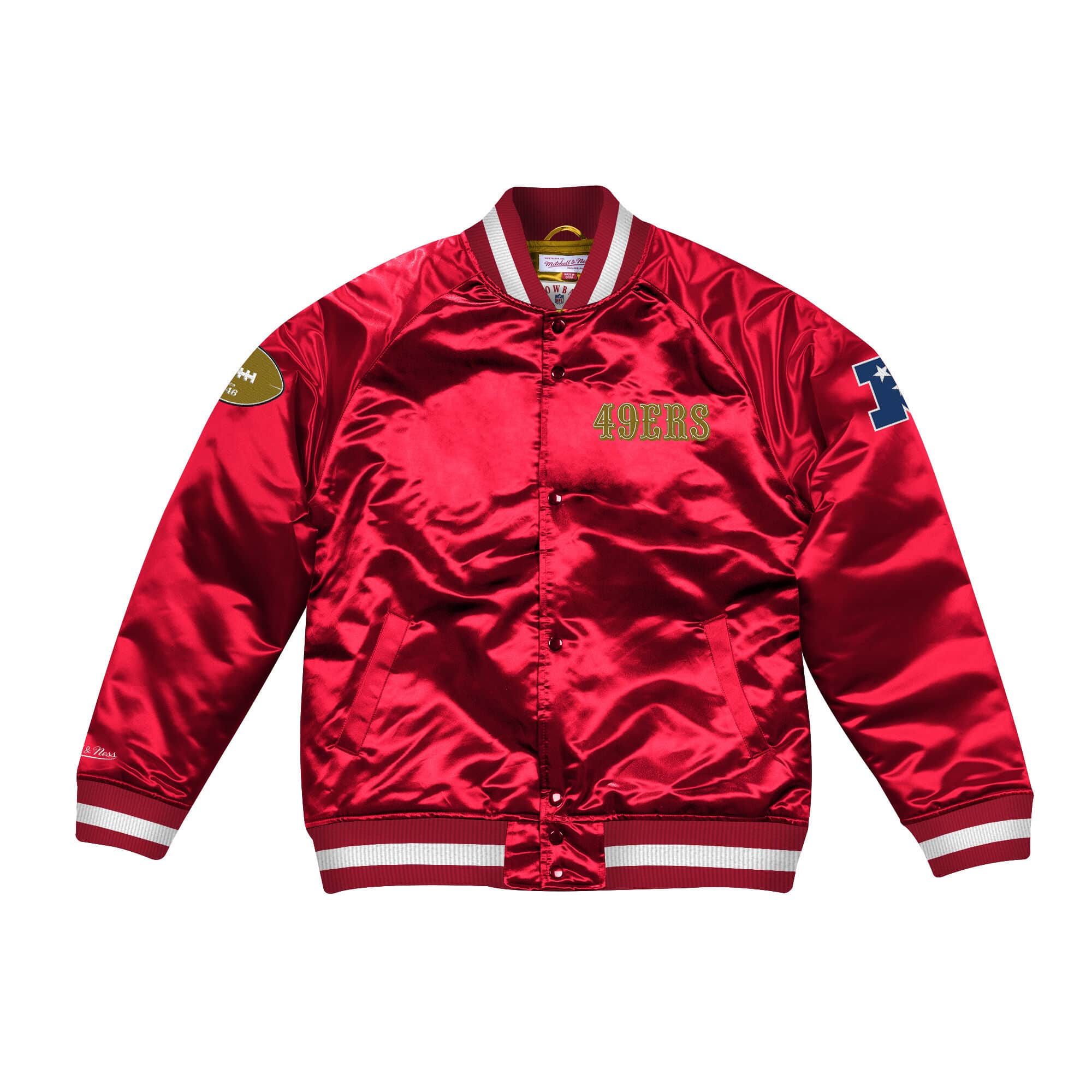 Mitchell & Ness San Francisco 49ers Red Faithful To The Bay Heavyweight Satin Jacket