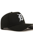 Detroit Tigers Black On White 9Forty A-Frame Snapback