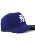 Detroit Tigers Royal Blue On White 9Forty A-Frame Snapback