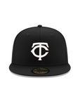 Minnesota Twins Black on White 59Fifty Fitted