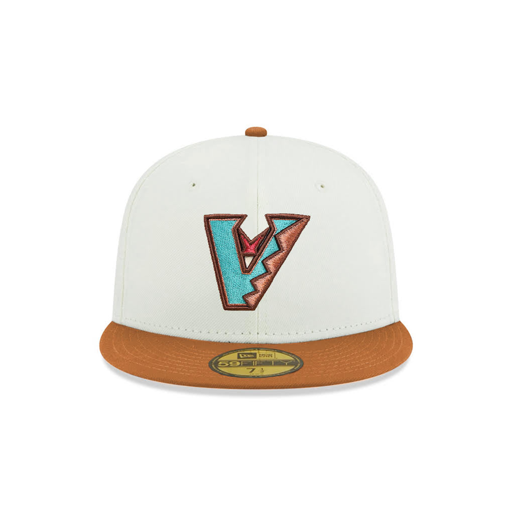 Arizona Diamondbacks Upside Down Chrome Peanut Tone 25th Anniversary SP 59Fifty Fitted