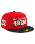 San Francisco 49ers Red On Black 2 Tone Back To Back Champions SP 59Fifty Fitted