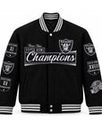 Las Vegas Raiders 3 Time Super Bowl Champions Reversible Jacket