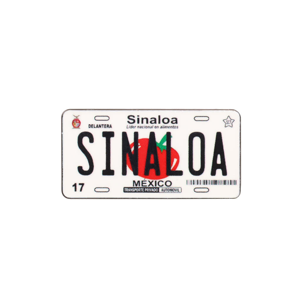 Sinaloa Mexico Car License Plate Cap Pin
