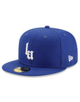 CrownMinded X Los Angeles The Standard LA Monogram Royal On White 59Fifty Fitted