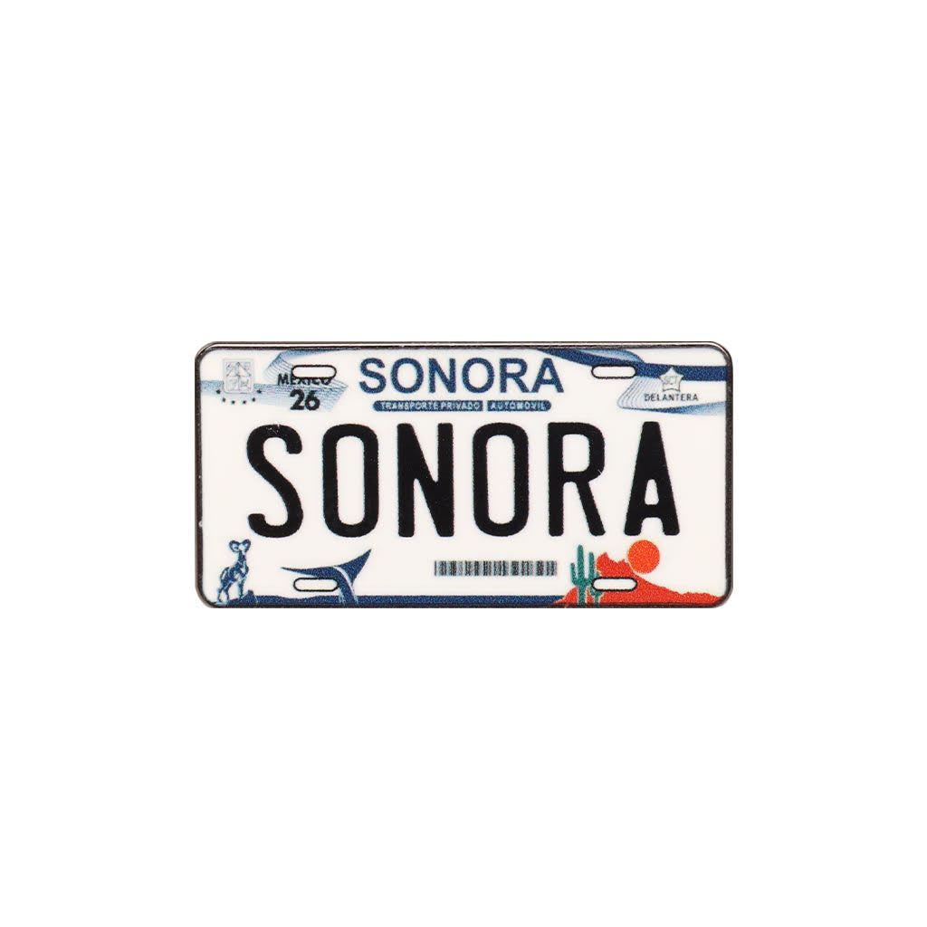 Sonora Mexico Car License Plate Cap Pin