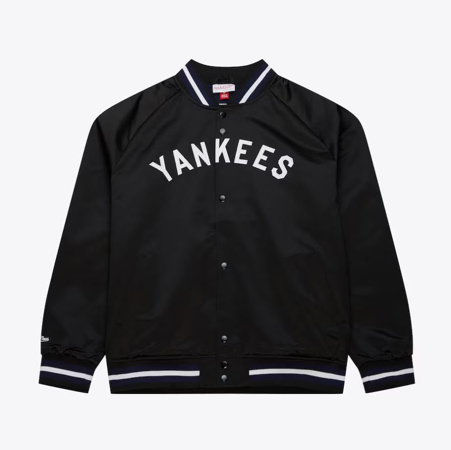 Mitchell & Ness New York Yankees Lightweight Black Satin Jacket