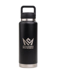 CrownMinded 36oz Wide-Mouth Insulated Stainless Steel Water Bottle – Black