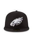 Philadelphia Eagles Black On White 59Fifty Fitted