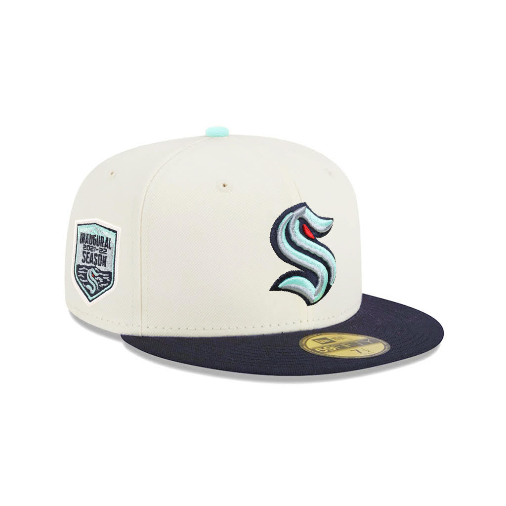 Seattle Kraken Chrome Navy Tone Inaugural Season SP NHL 59Fifty Fitted