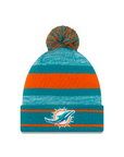 Miami Dolphins New Era Team Color Pom Knit Beanie