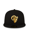 Los Angeles Rams Black on Gold NFL 59Fifty Fitted