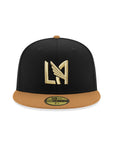 Los Angeles Football Club LAFC MLS Black Bronze 2 Tone Street Badge SP 59Fifty Fitted Cap