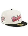 Los Angeles Dodgers Chrome Black 2 Tone 60th Anniversary SP 59Fifty Fitted