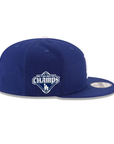 Los Angeles Dodgers Team Color Back-to-Back 2024-2025 World Series Champions Old English Side Patch 9Fifty Snapback