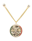 CrownMinded Mexico Centenario Coin Iced Cap Chain Pin