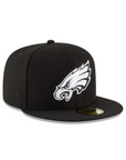 Philadelphia Eagles Black On White 59Fifty Fitted