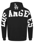 Pro Standard Los Angeles Dodgers Wingspan Drop Shoulder Black White Hoody