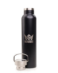 CrownMinded 25oz Laser-Engraved Stainless Steel Insulated Water Bottle with Carry Handle – Black