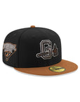 Gwinnett Braves Black Peanut 2 Tone MiLB International League SP 59Fifty Fitted