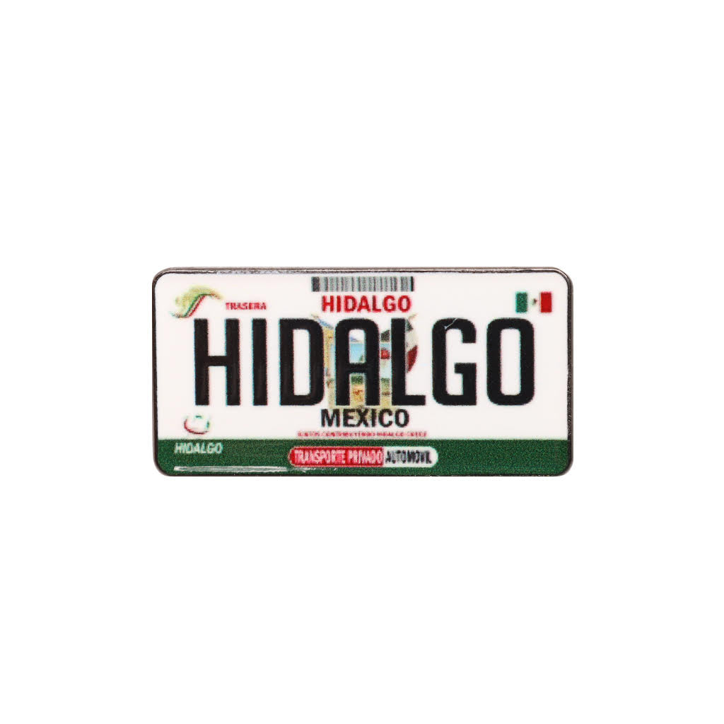 Hidalgo Mexico Car License Plate Cap Pin