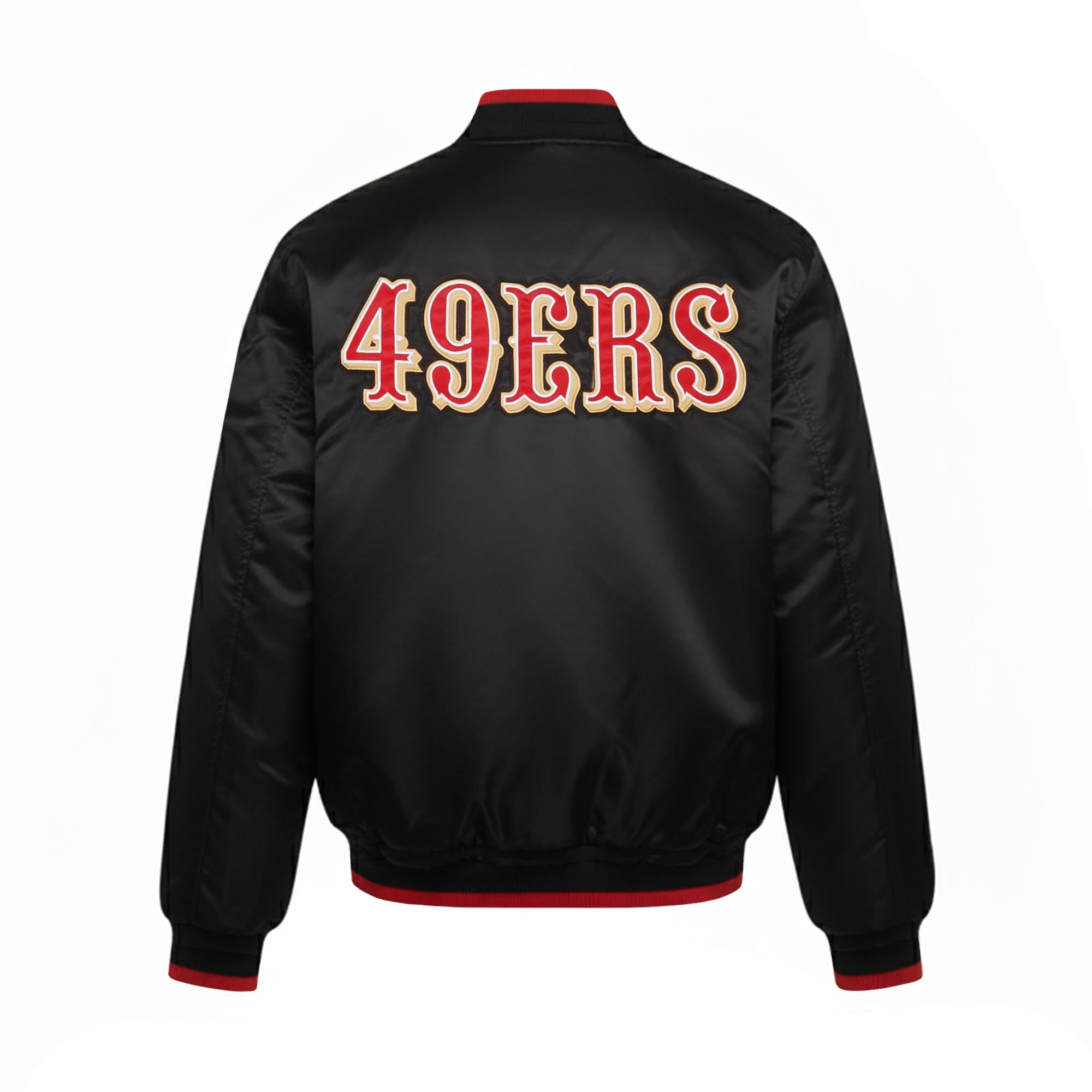 Starter San Francisco 49ers Color Block Full Zip Black Satin