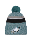 Philadelphia Eagles New Era 2023 NFL Sideline Sport Official Pom Knit Beanie