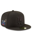 Los Angeles Dodgers Black On Black 2025 World Series Champions Samurai Side Patch 59Fifty Fitted