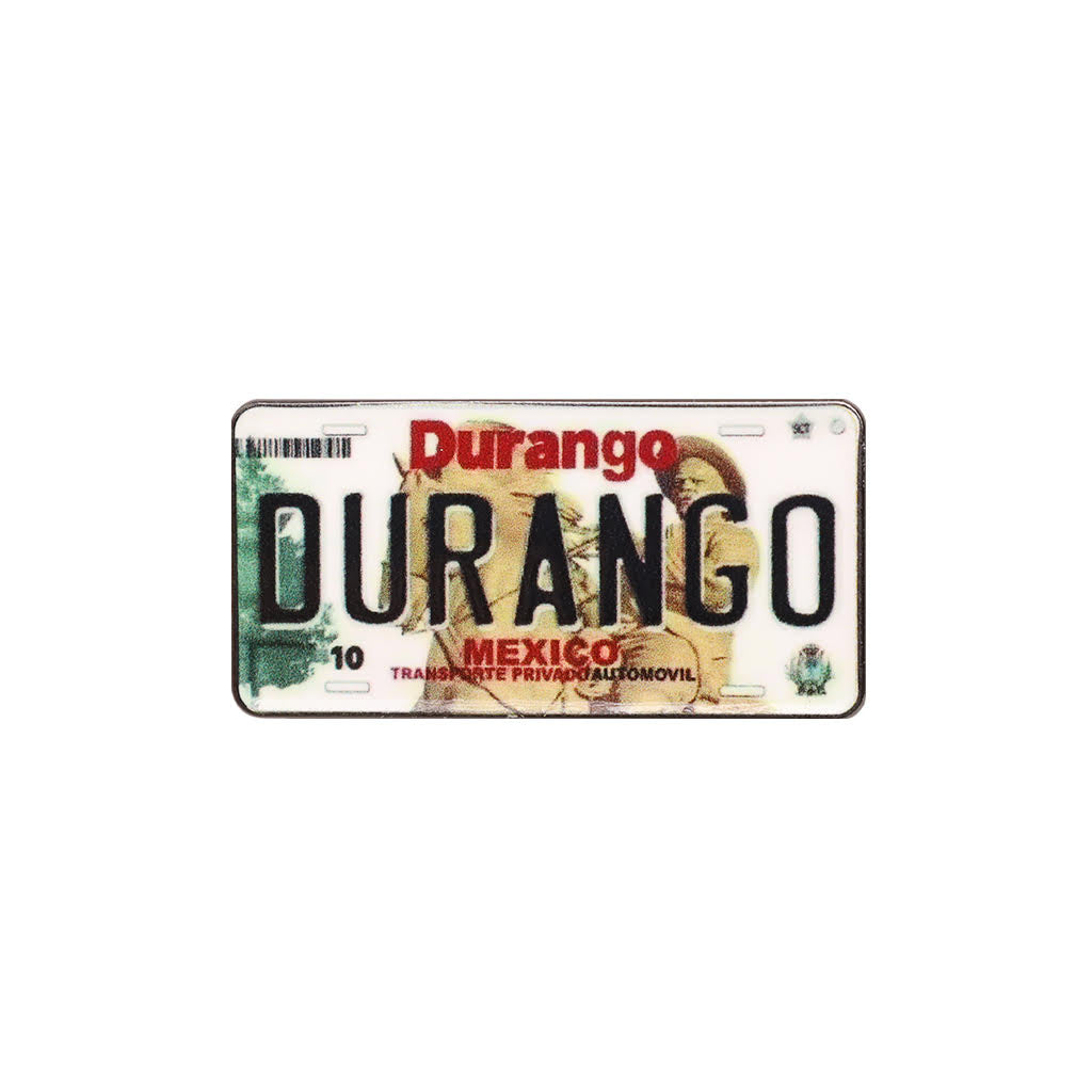 Durango Mexico Car License Plate Cap Pin