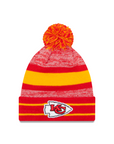 Kansas City Chiefs Team Color Cuff Pom Knit Beanie