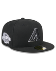 Arizona Diamondbacks 2024 Black White 2001 World Series Side Patch 59Fifty Fitted