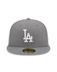 Los Angeles Dodgers Storm Gray On White 59Fifty Color Basic Fitted