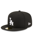 Los Angeles Dodgers Black White 2020 World Series Side Patch 59Fifty Fitted