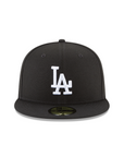 Los Angeles Dodgers Black On White Green Undervisor 59Fifty Fitted