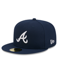 Atlanta Braves Oceanside Blue On White 59Fifty Color Basic Fitted