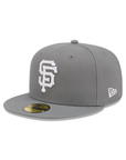 San Francisco Giants Storm Gray On White 59Fifty Color Basic Fitted