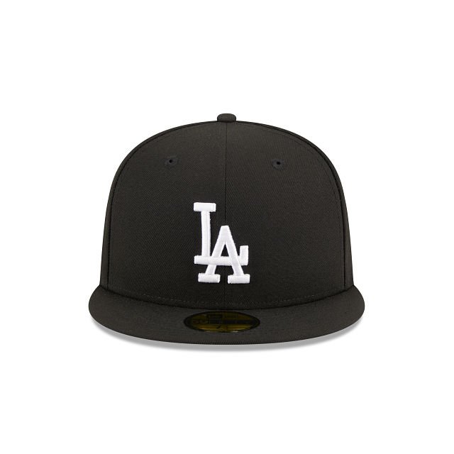 Los Angeles Dodgers Black White 2020 World Series Side Patch 59Fifty Fitted
