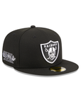 Las Vegas Raiders Black White Super Bowl XVIII Side Patch 59Fifty Fitted
