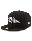 Baltimore Ravens Black On White 59Fifty Fitted