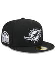 Miami Dolphins Black White 1993 Hawaii Pro Bowl Side Patch 59Fifty Fitted