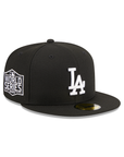 Los Angeles Dodgers Black White 2020 World Series Side Patch 59Fifty Fitted