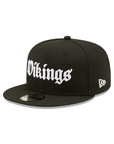 Minnesota Vikings Black On White Script NFL 9Fifty Snapback