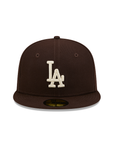 Los Angeles Dodgers Brown On Ivory 59Fifty Color Basic Fitted