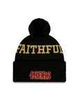 San Francisco 49ers Faithful To The Bay Black Pom Knit Beanie