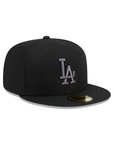 Los Angeles Dodgers Black On Graphite 59Fifty Color Basic Fitted