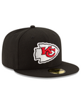 Kansas City Chiefs Black Team 59Fifty Fitted