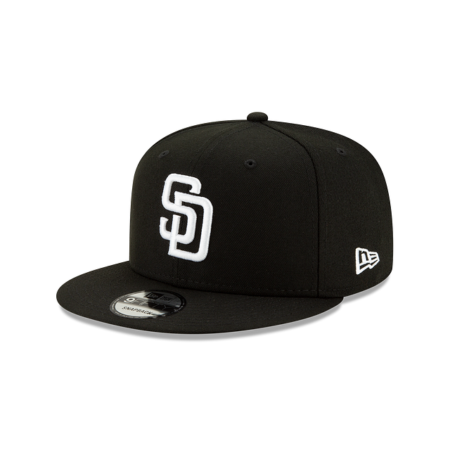 San Diego Padres MLB Black on White Basic 9Fifty Snapback