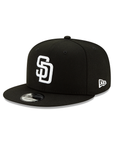San Diego Padres MLB Black on White Basic 9Fifty Snapback