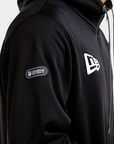 New Era Branded Black On White Zip Up Hoodie